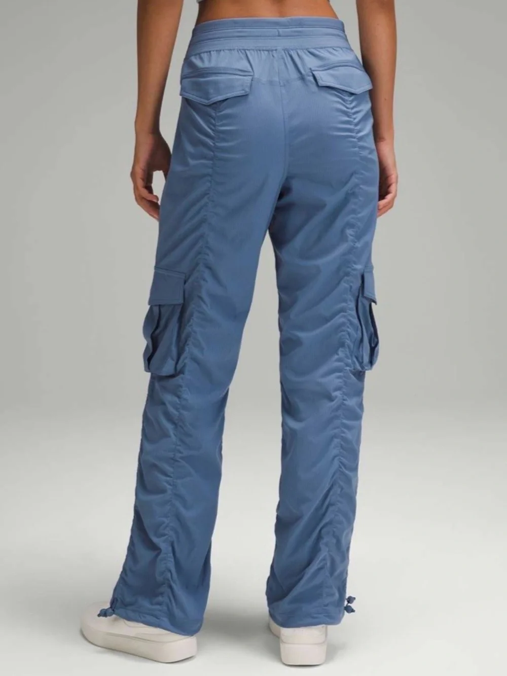 LULULEMON Oasis Blue Dance Studio Relaxed-Fit Mid-Rise Cargo Comfy Pant Size XL